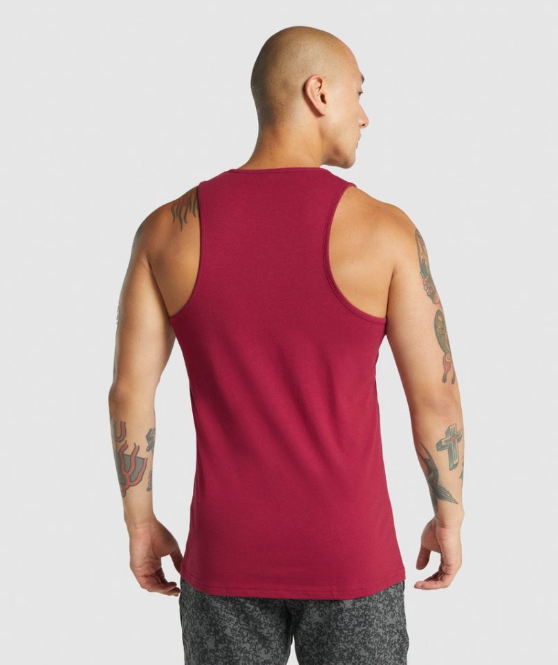 Men's Gymshark Critical 2.0 Tanks Fuchsia | CA 7N6DA0